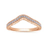 14K Rose Gold Matching Wedding Band - 0.19 ct