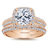 14K Rose Gold Matching Wedding Band - 0.34 ct