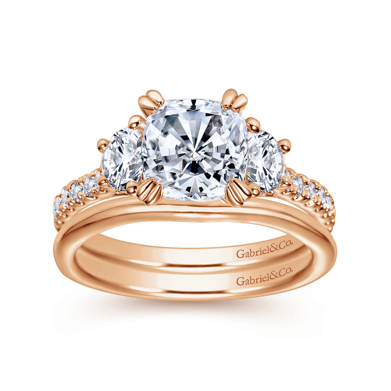14K Rose Gold Matching Wedding Band - Shot 4