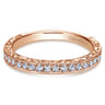 14K Rose Gold Matching Wedding Band - 0.35 ct