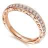 14K Rose Gold Matching Wedding Band - 0.35 ct