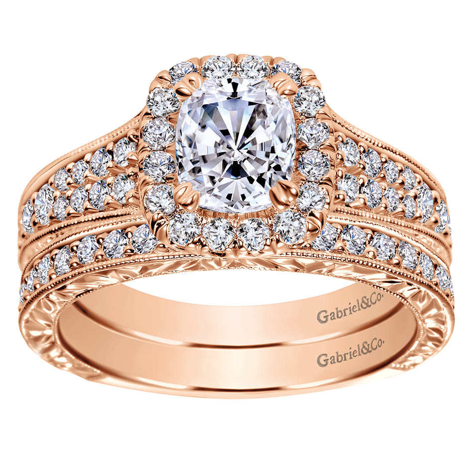 14K Rose Gold Matching Wedding Band - 0.35 ct - Shot 4