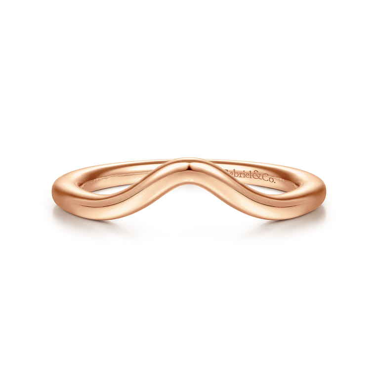 14K Rose Gold Matching Wedding Band - Shot 1