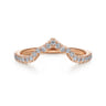 14K Rose Gold Matching Wedding Band - 0.22 ct