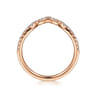 14K Rose Gold Matching Wedding Band - 0.22 ct
