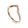14K Rose Gold Matching Wedding Band - 0.22 ct