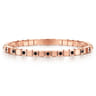 14K Rose Gold Mens Bangle with Black Diamond - 1.2 ct