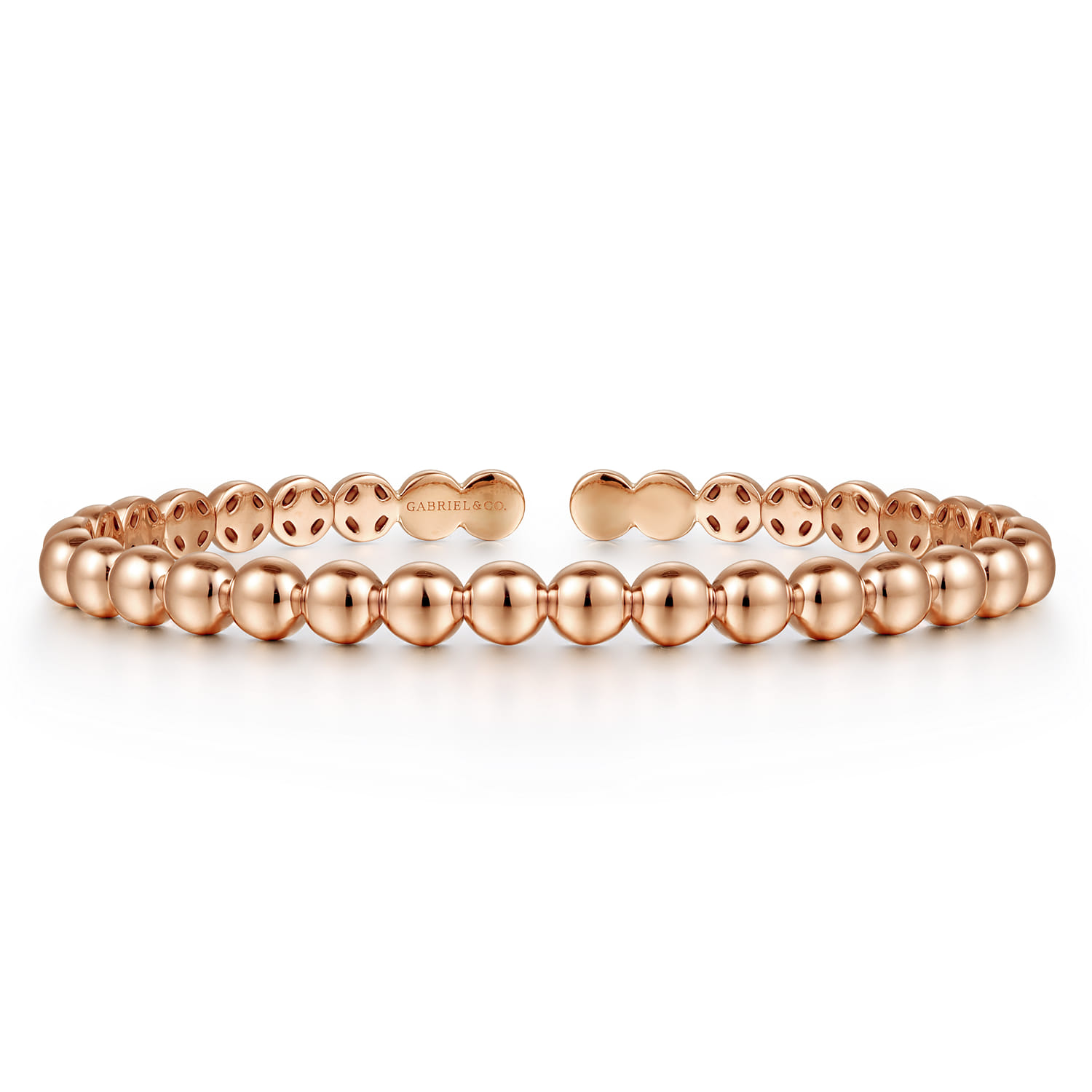 14K Rose Gold Open Bujukan Cuff Bracelet - Shot 1