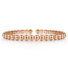 14K Rose Gold Open Bujukan Cuff Bracelet