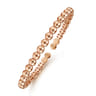 14K Rose Gold Open Bujukan Cuff Bracelet
