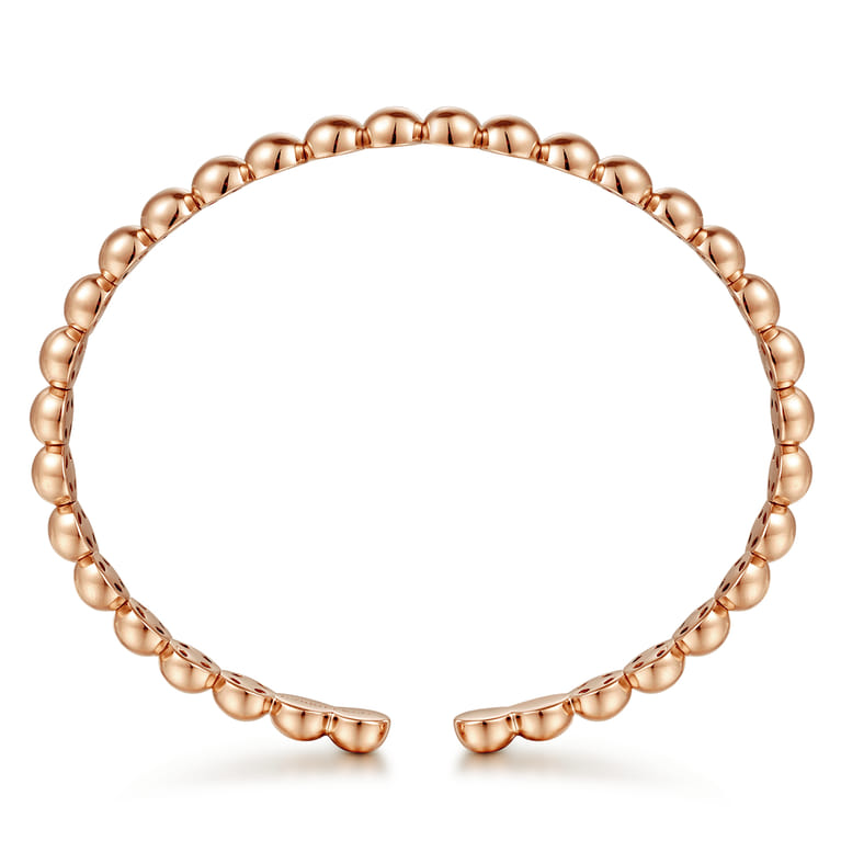 14K Rose Gold Open Bujukan Cuff Bracelet - Shot 3