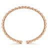 14K Rose Gold Open Bujukan Cuff Bracelet