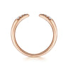 14K Rose Gold Open Diamond Tipped Stackable Ring - 0.05 ct