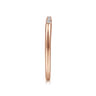 14K Rose Gold Open Diamond Tipped Stackable Ring - 0.05 ct