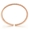 14K Rose Gold Open Herringbone Cuff Bangle