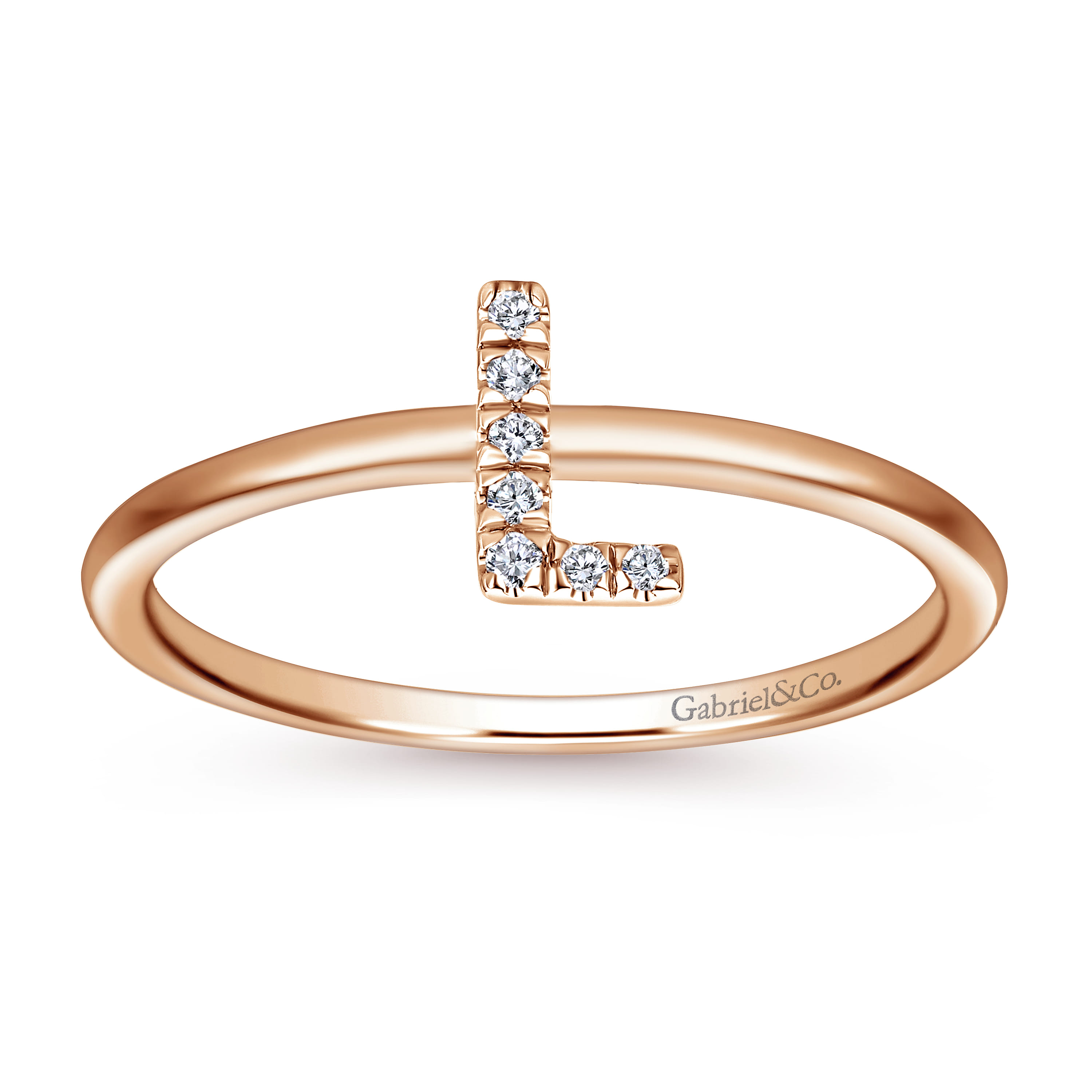 14k Rose Gold Initial Lusso [Ring SKU LR51164L-K45JJ