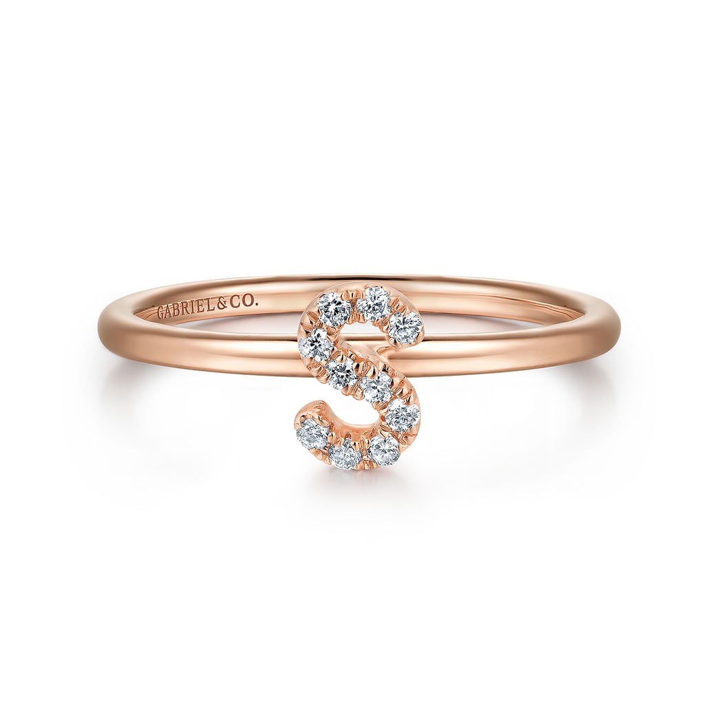 14k Rose Gold Initial Lusso [Ring SKU LR51164S-K45JJ