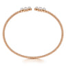 14K Rose Gold Pearl Bujukan Open Bangle