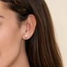 14K Rose Gold Pearl Bujukan Stud Earrings