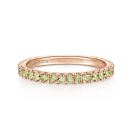 14K Rose Gold Peridot Stackable Ring