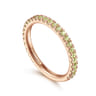 14K Rose Gold Peridot Stackable Ring