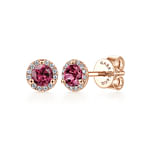14K-Rose-Gold-Pink-Tourmaline---Diamond-Halo-Stud-Earrings1