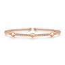 14K Rose Gold Pyramid Stations Bujukan Bangle