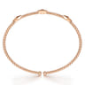 14K Rose Gold Pyramid Stations Bujukan Bangle
