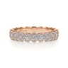 Fancy Wedding Ring in 14k Rose Gold with Round Natural Diamond at Gabriel & Co.