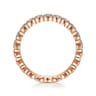 Fancy Wedding Ring in 14k Rose Gold with Round Natural Diamond at Gabriel & Co.