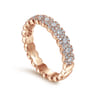 Fancy Wedding Ring in 14k Rose Gold with Round Natural Diamond at Gabriel & Co.