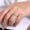 14K Rose Gold Round Morganite and Diamond Halo Ring - 0.12 ct