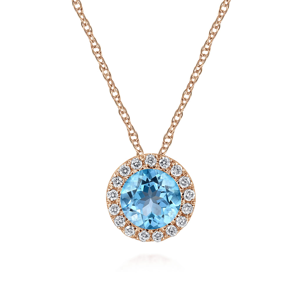 14k Rose Gold Pendant Color SKU: NK2824K45BT Gabriel