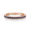 14K Rose Gold Sapphire Stackable Ring