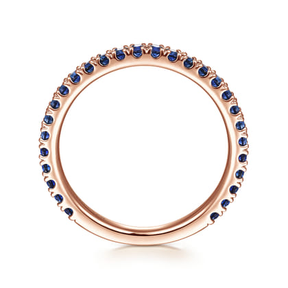 14K Rose Gold Sapphire Stackable Ring