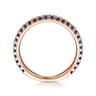 14K Rose Gold Sapphire Stackable Ring