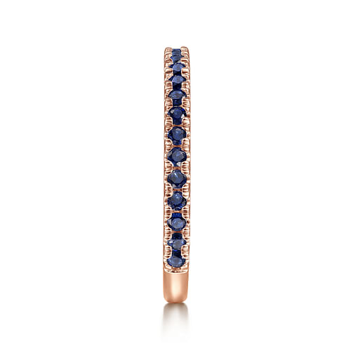 14K Rose Gold Sapphire Stackable Ring - Shot 4