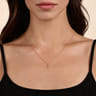 14K Rose Gold Sculpted Diamond Cross Pendant Necklace - 0.09 ct