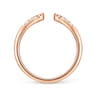 14K Rose Gold Split Diamond Stackable Ring - 0.1 ct