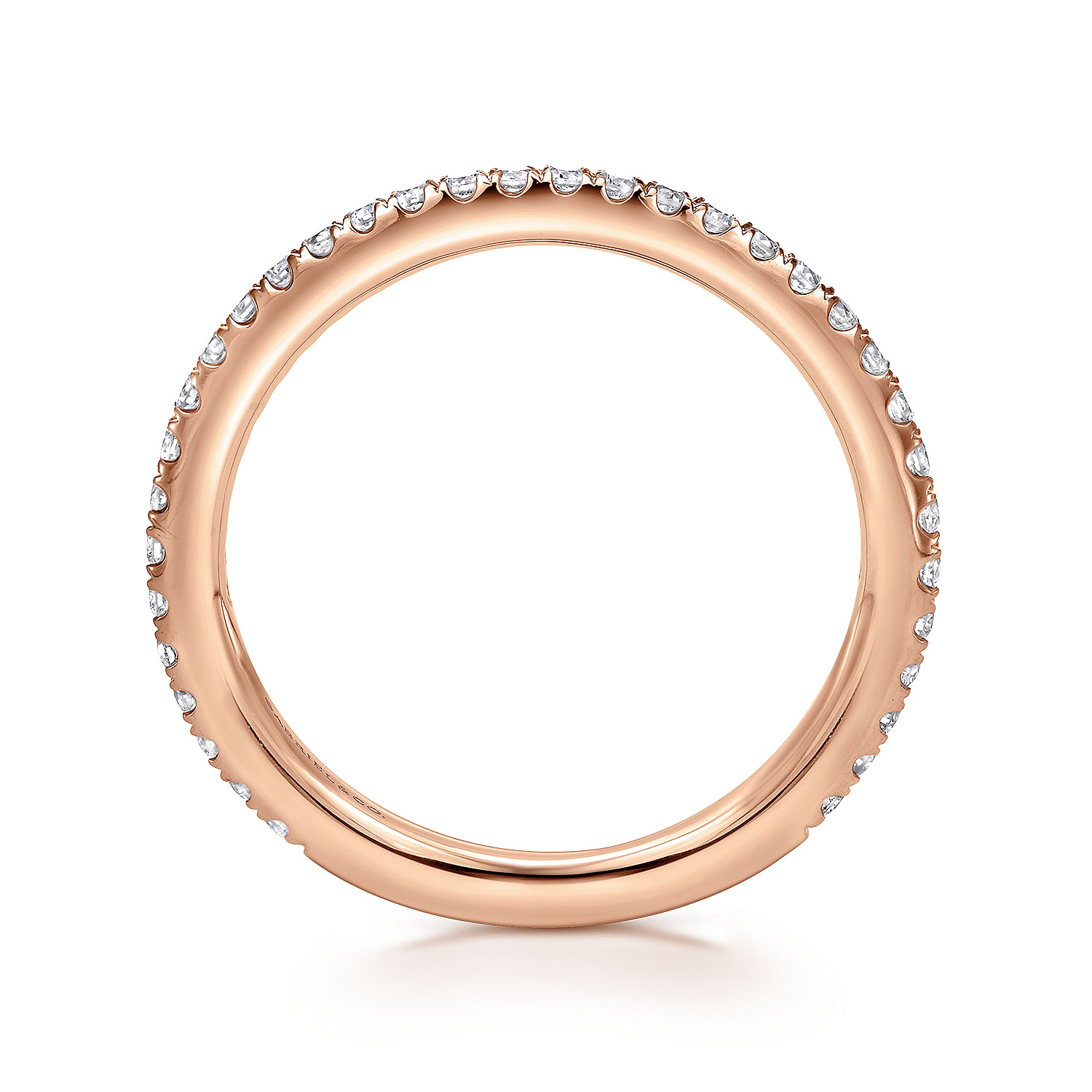 14K Rose Gold Stackable Diamond Ring - 0.25 ct - Shot 2