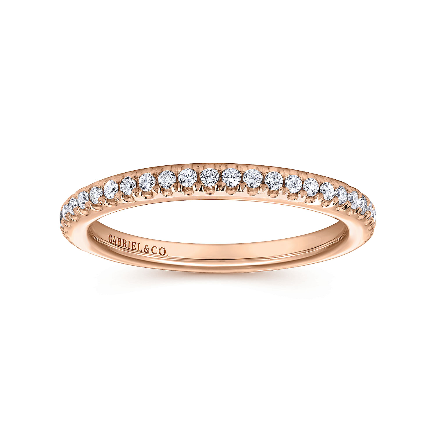 14K Rose Gold Stackable Diamond Ring - 0.25 ct - Shot 4