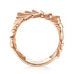 14K Rose Gold Stacked Bar Cage Ring