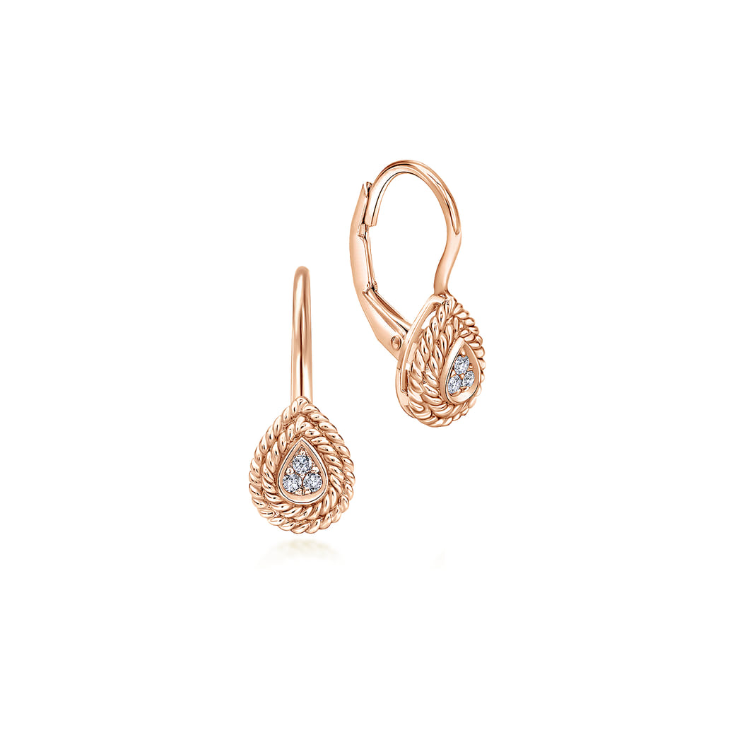 14k Rose Gold Hampton Drop SKU: EG10895K45JJ Gabriel