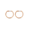 14K Rose Gold Tiger Claw Set Diamond 15mm Round Huggie Earrings - 0.2 ct