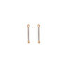 14K Rose Gold Tiger Claw Set Diamond 15mm Round Huggie Earrings - 0.2 ct