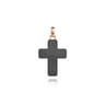 14K Rose Gold  Titanium Cross Mens Pendant