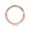 Fancy Wedding Ring in 14k Rose Gold with Round Natural Diamond at Gabriel & Co.