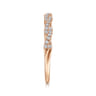 14K Rose Gold Twisted Diamond Stackable Ring - 0.11 ct