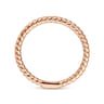14K Rose Gold Twisted Rope Stackable Ring
