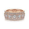 Fancy Wedding Ring in 14k Rose Gold with Round Natural Diamond at Gabriel & Co.